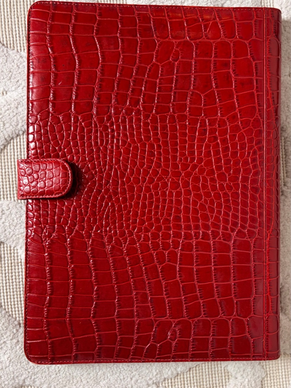 Red Croc-Embossed journal Folio Case
